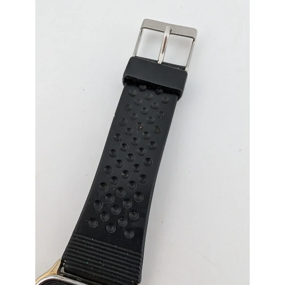 Timex K Cell Ana-Digital Men's Watch 31mm Gold Case Black Band- New Battery